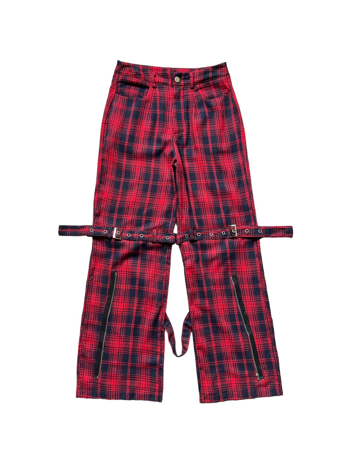 Japanese Brand Unknown Tartan Punk Bondage Pants Size US 27 - 10 Thumbnail