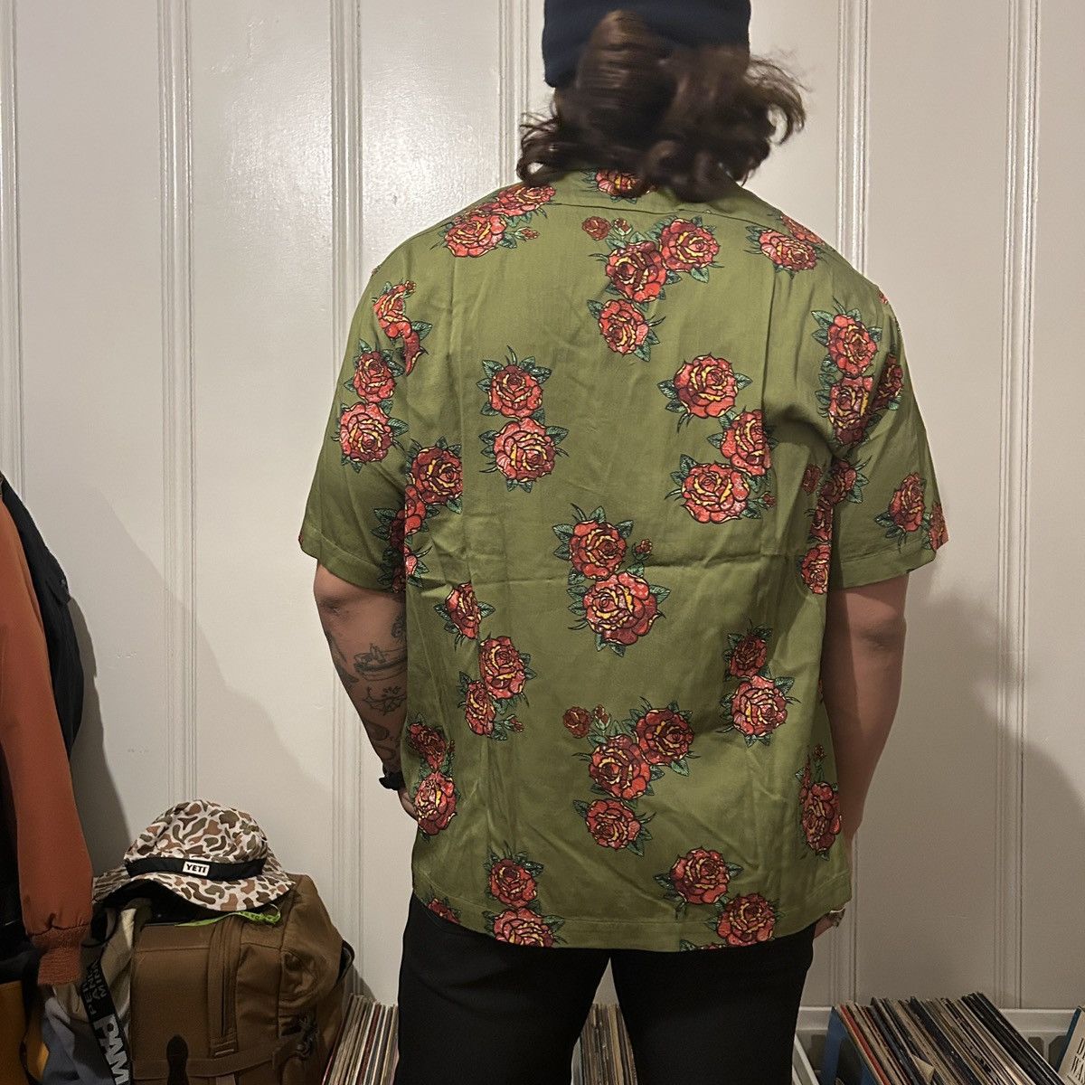 Schott Schott Camp Collar Rose Hawaiian Button Up Shirt Size US L / EU 52-54 / 3 - 2 Thumbnail