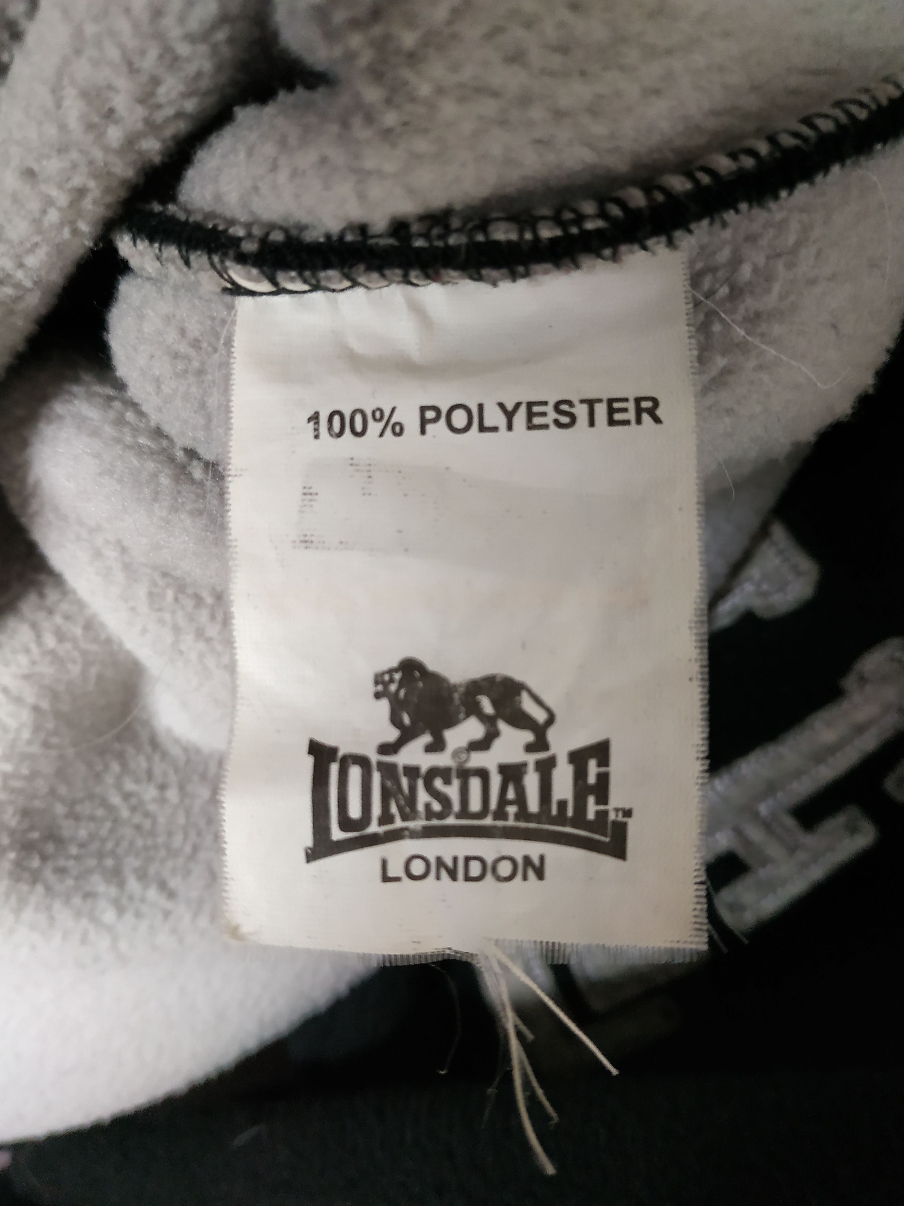 Vintage Lonsdale Y2K Big Logo Full Zip Fleece Jacket Men's