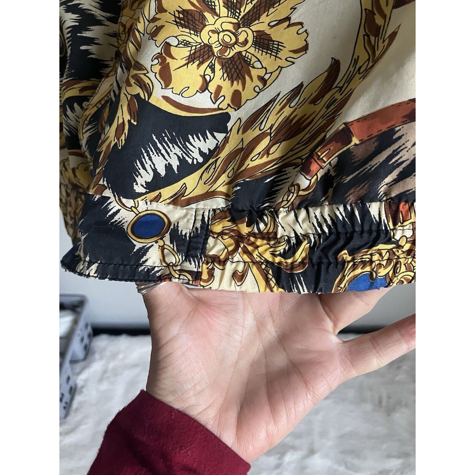 STUDIOUS A.M. Studio Silk Jacket women's Size M VINTAGE jungle zip Size M / US 6-8 / IT 42-44 - 8 Thumbnail
