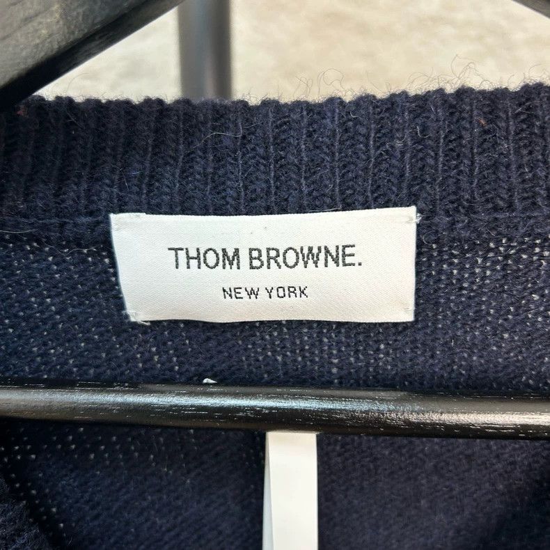 Thom Browne Thom Browne size2 Dark blue wool mare's hair sweater Size US M / EU 48-50 / 2 - 3 Thumbnail