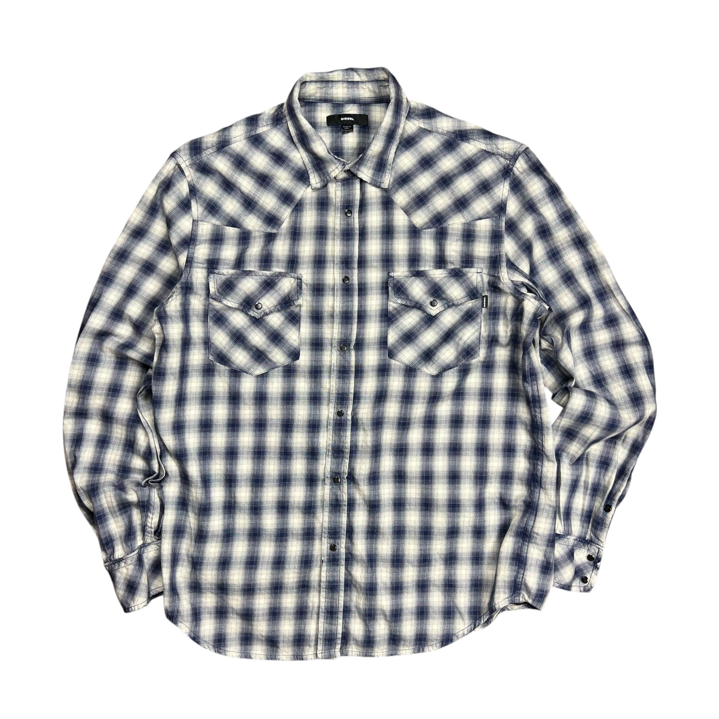 Diesel Diesel Western Pearl Snap Plaid Shirt - L Size US L / EU 52-54 / 3 - 1 Thumbnail