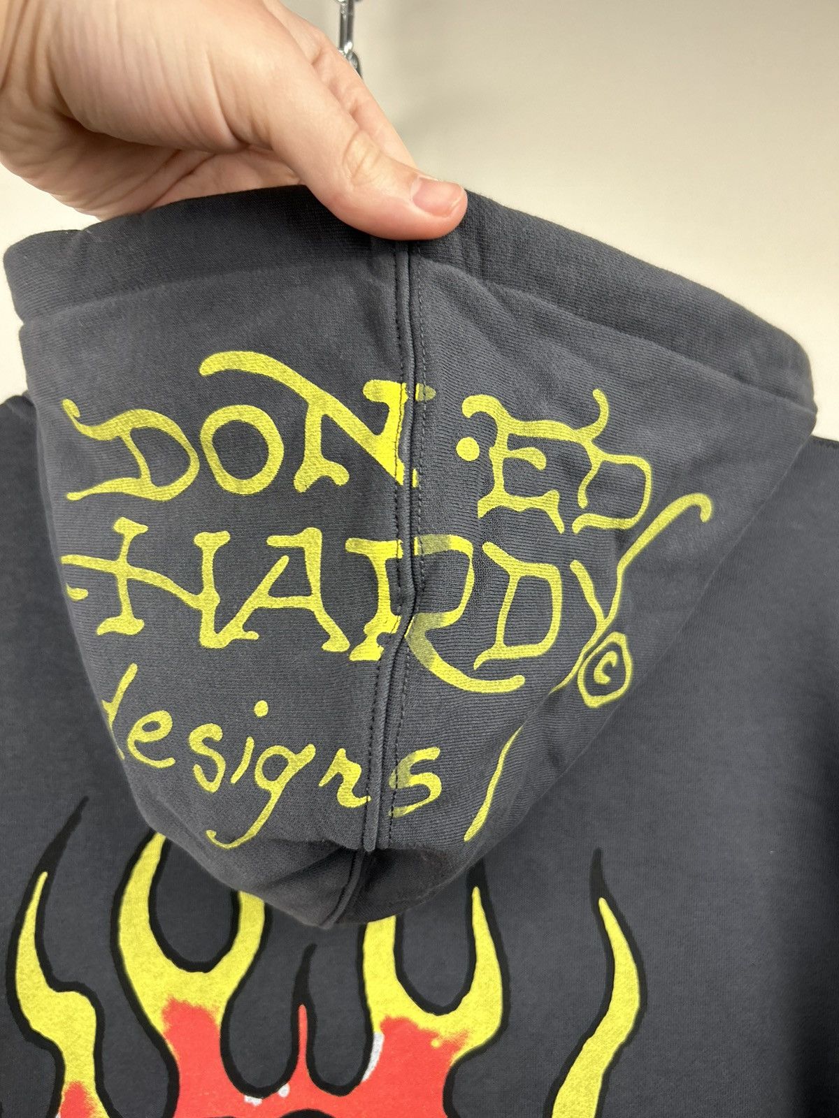 Ed Hardy Vintage Ed Hardy Zip Hoodie Fire Skull Rare Tatto Size US L / EU 52-54 / 3 - 16 Thumbnail