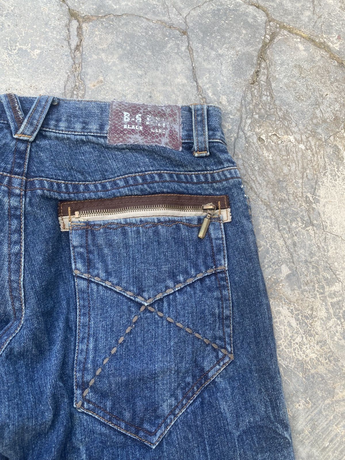 Japanese Brand B.S RAW Claw Mark Twisted Flared Jeans Size US 30 / EU 46 - 7 Thumbnail
