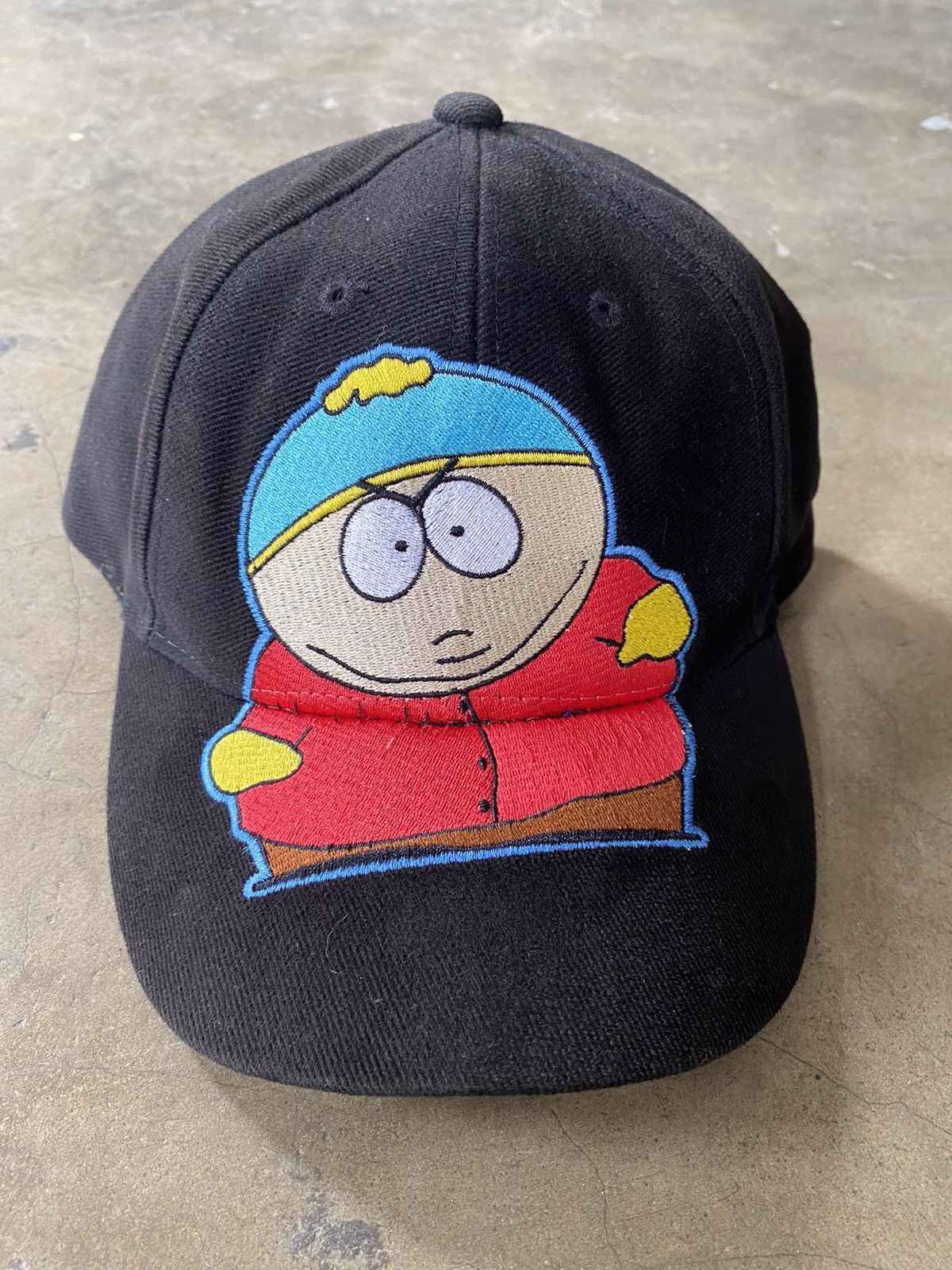 image of Vintage 1996 South Park Eric Cartman Big Bone Embroidery Hat in Black, Men's