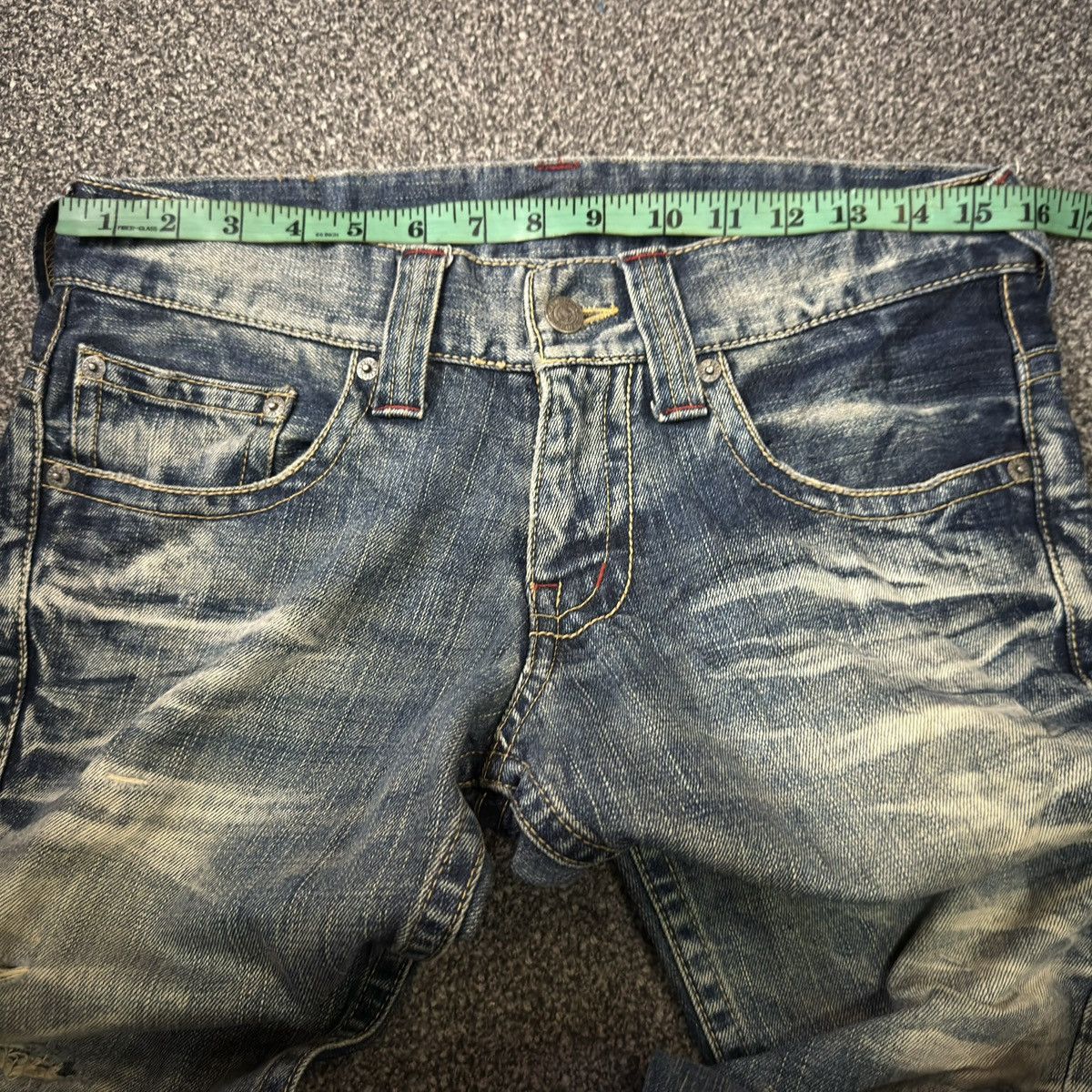 If Six Was Nine Flared 90s Rare Japanese Snake Tornado Mart Whisker Jeans Size US 32 / EU 48 - 20 Thumbnail