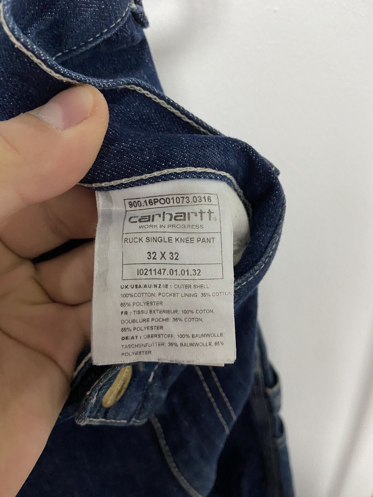 Carhartt × Vintage Carhartt Ruck single knee pants jeans small logo skate Size US 32 / EU 48 - 6 Thumbnail