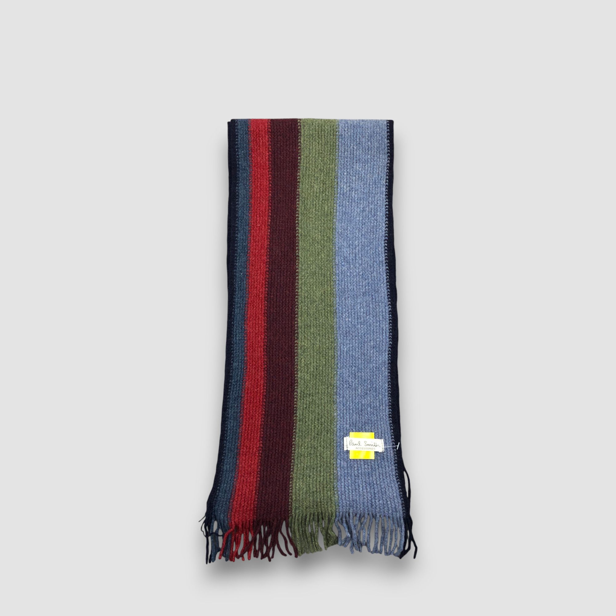 Paul Smith Vintage Paul Smith Scarf Ribbed Knit Wool Cashmere Scarves Size ONE SIZE - 2 Thumbnail