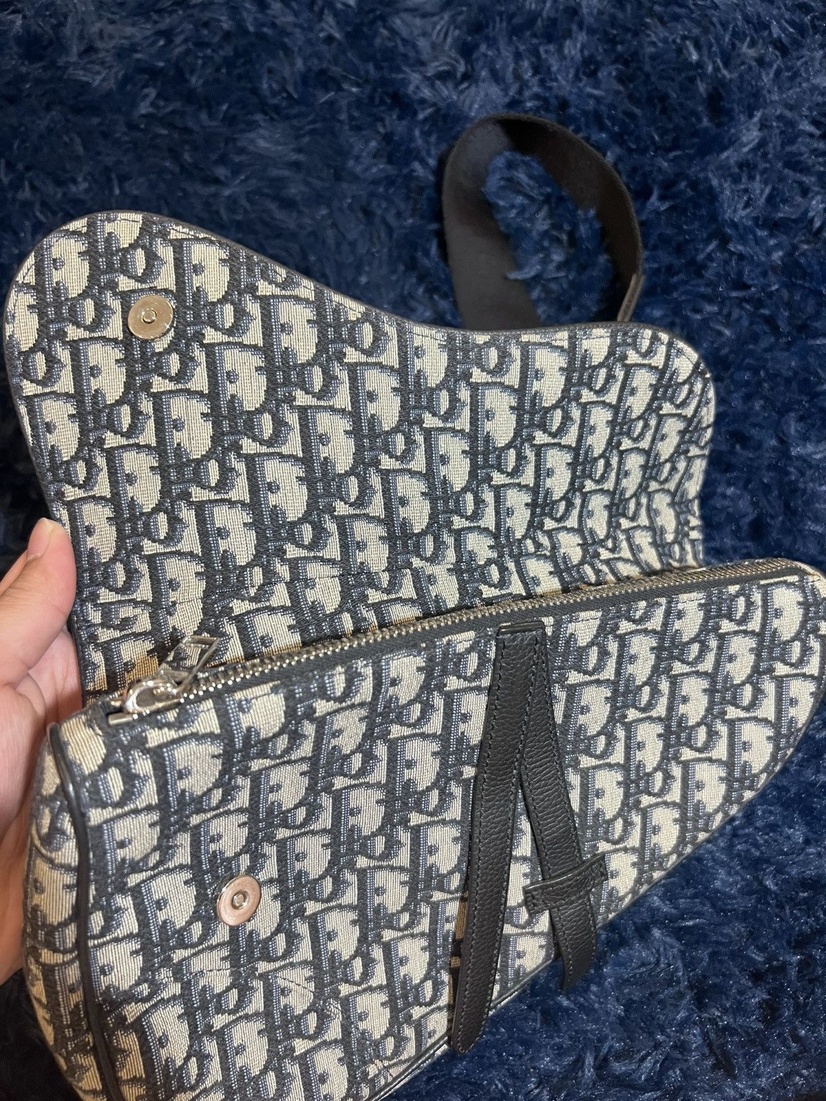 Dior Dior Saddle Bag Beige and Black Dior Oblique Jacquard Size ONE SIZE - 6 Thumbnail