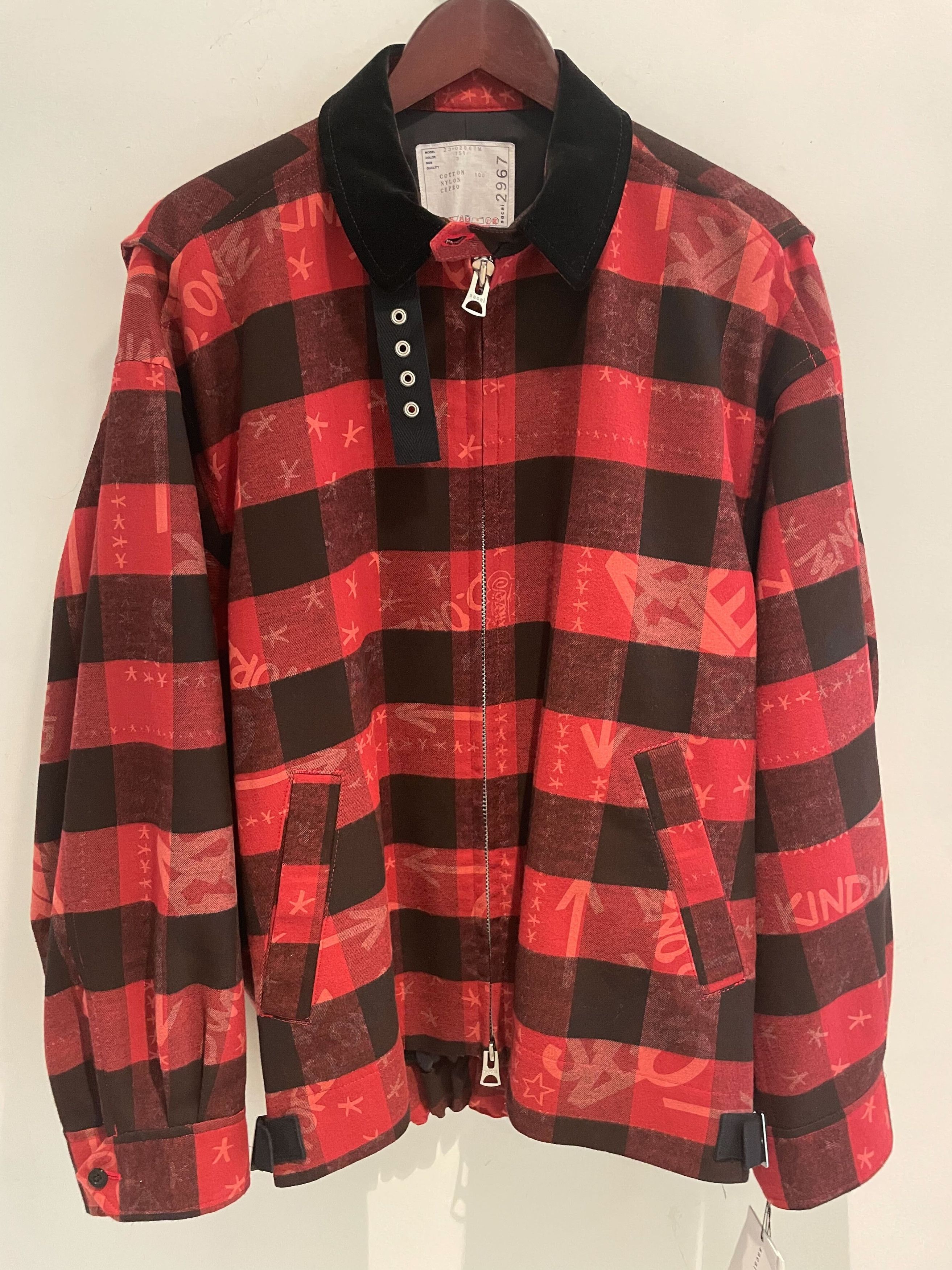 Sacai Sacai Eric Haze Buffalo Check Blouson | Grailed