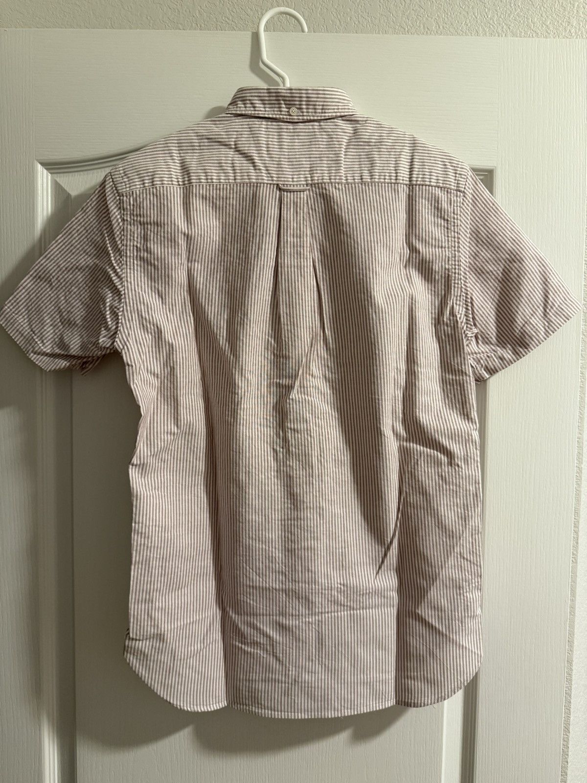 Beams Plus Beams Plus Button Down Short Sleeve Shirt Wine Candy Stripe Size US S / EU 44-46 / 1 - 2 Thumbnail
