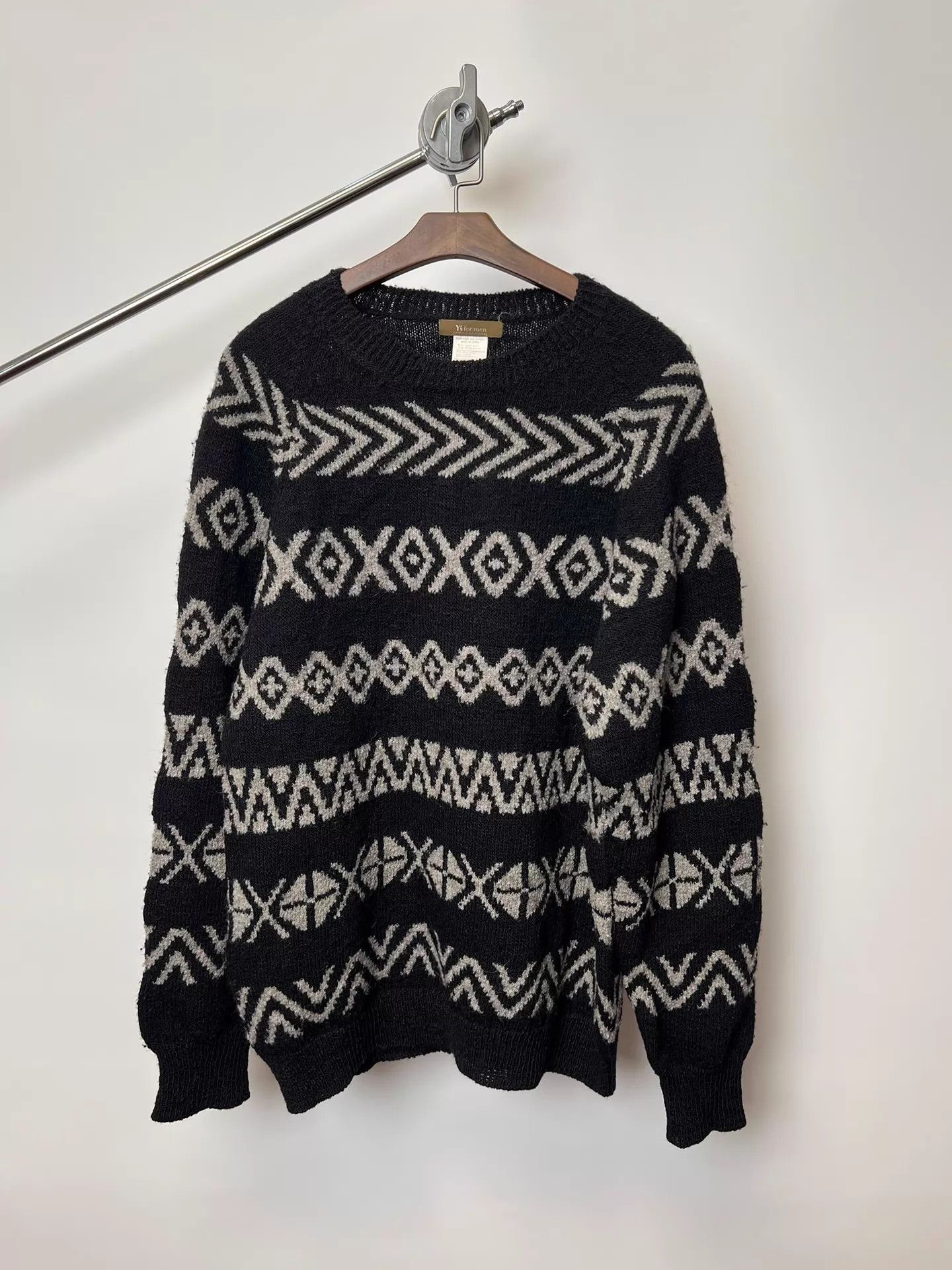 Yohji Yamamoto Patterned Multi-Color Knit Sweater Size US XL / EU 56 / 4 - 1 Thumbnail