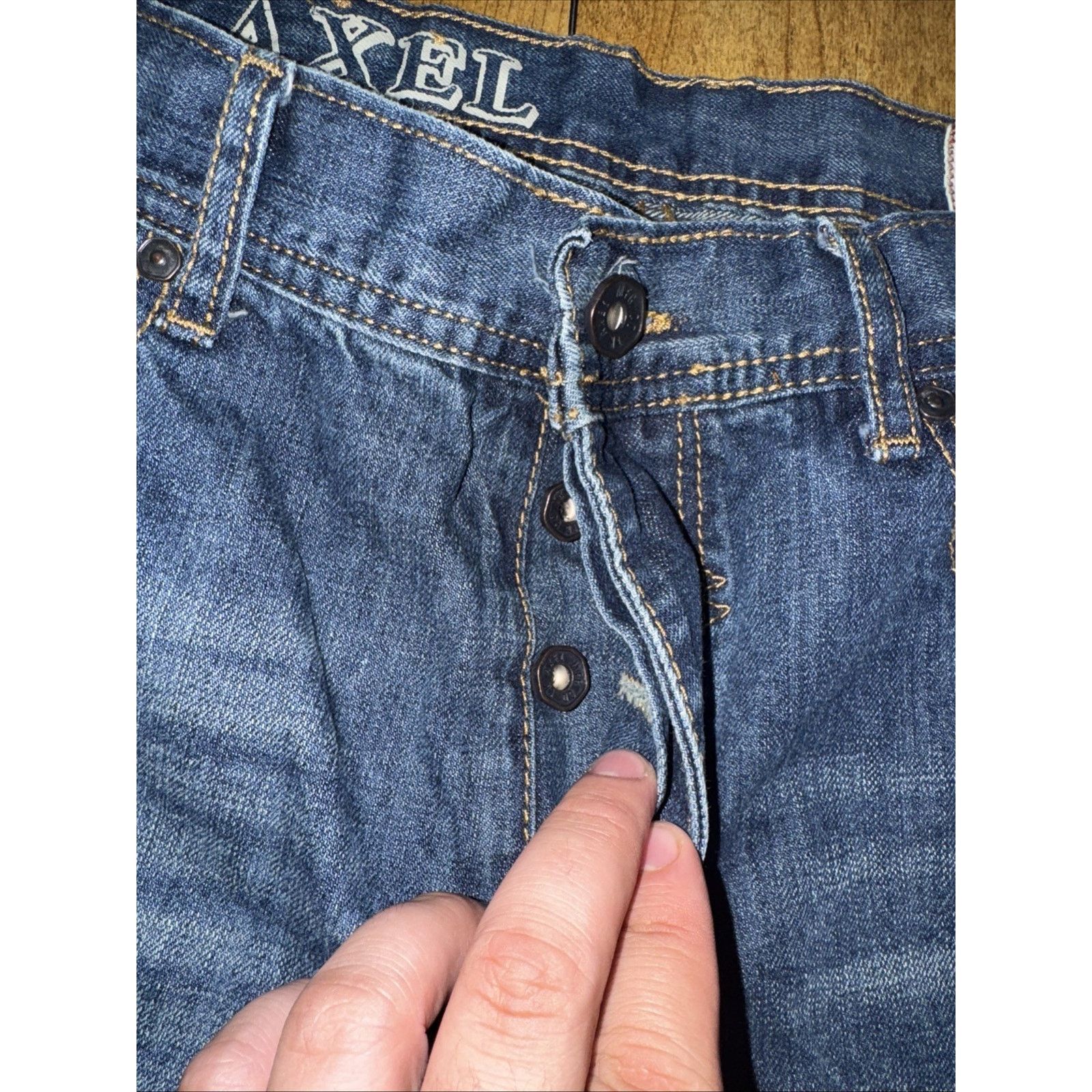 Vintage TK Axel Griswold Slim Straight Denim Jeans Blue 36x32 Size US 36 / EU 52 - 4 Thumbnail