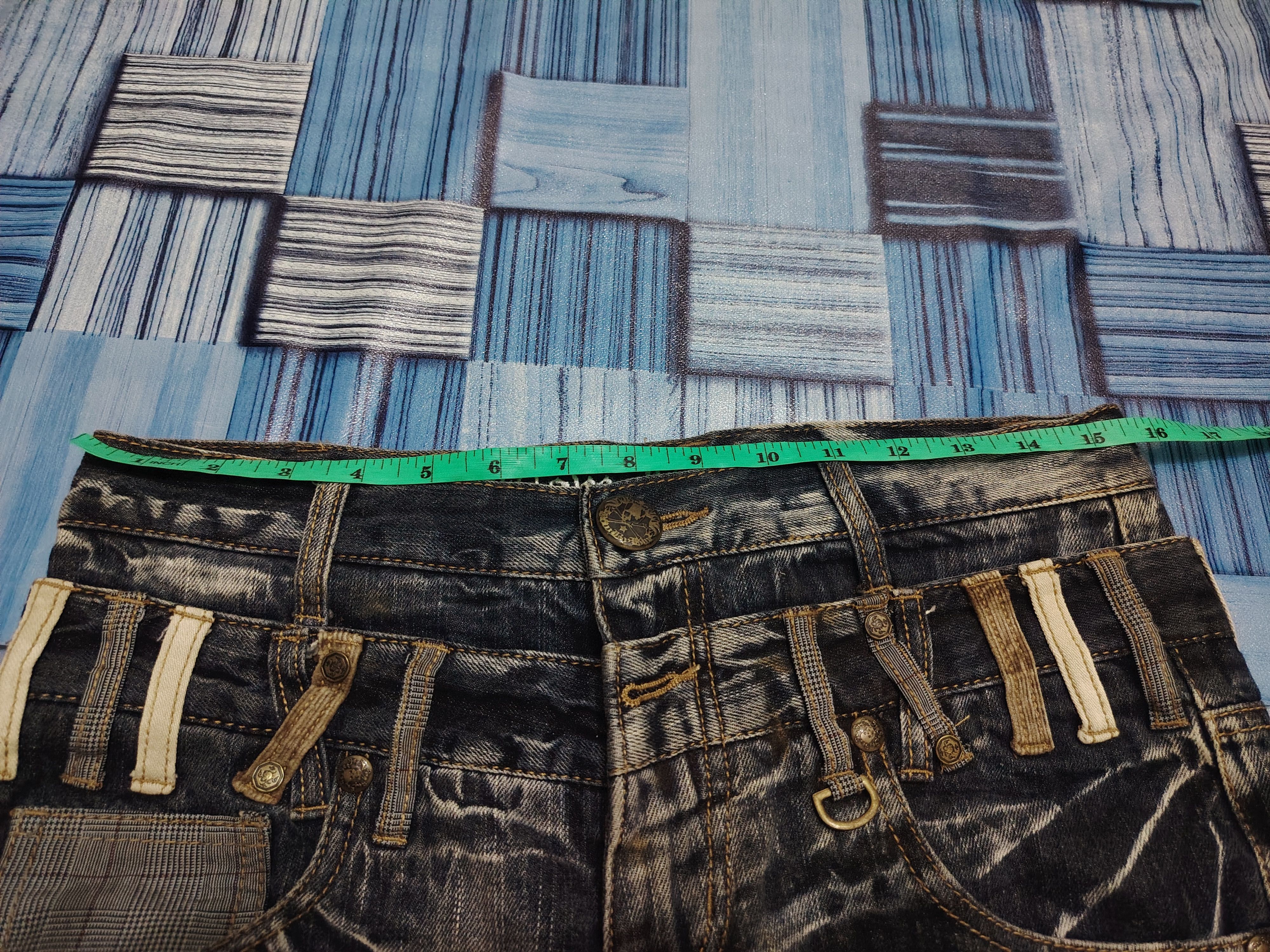 Who Decides War Japanese Blow By Blue Double Waist Flared Jeans Size US 31 - 24 Thumbnail