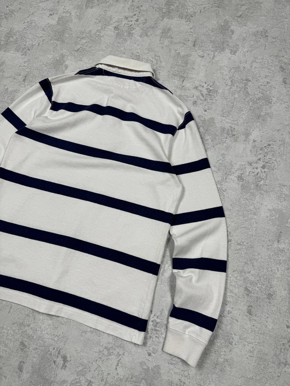 Polo Ralph Lauren White Polo Ralph Lauren Striped Rugby Longsleeve Size S Size US S / EU 44-46 / 1 - 8 Thumbnail