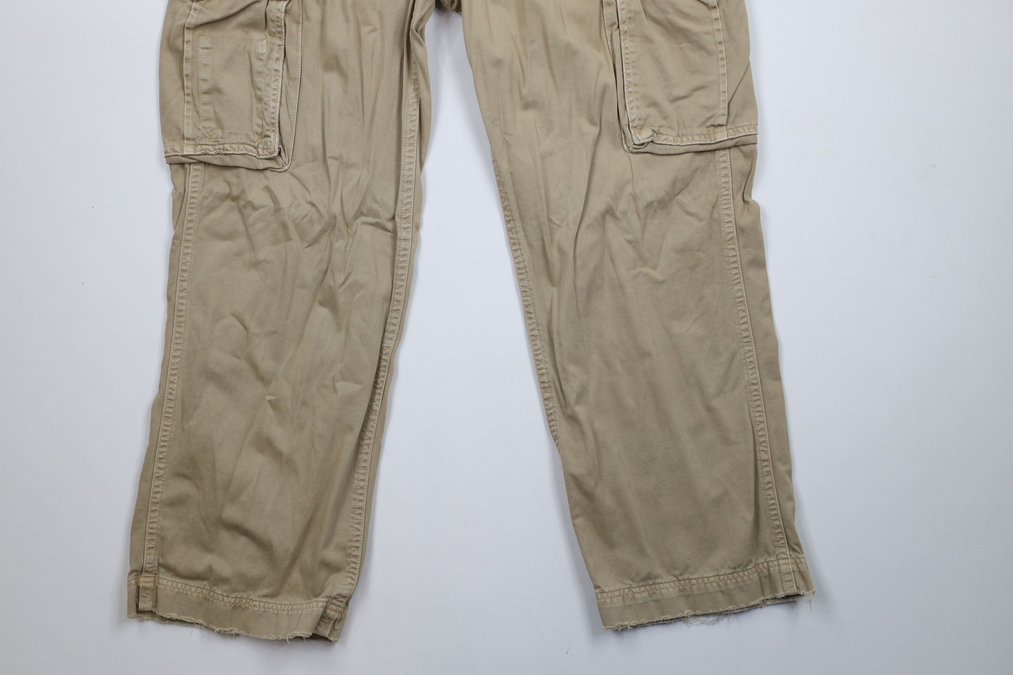 American Eagle Outfitters × Vintage Vintage American Eagle Outfitters Wide Leg Cargo Pants Beige Size US 36 / EU 52 - 4 Thumbnail