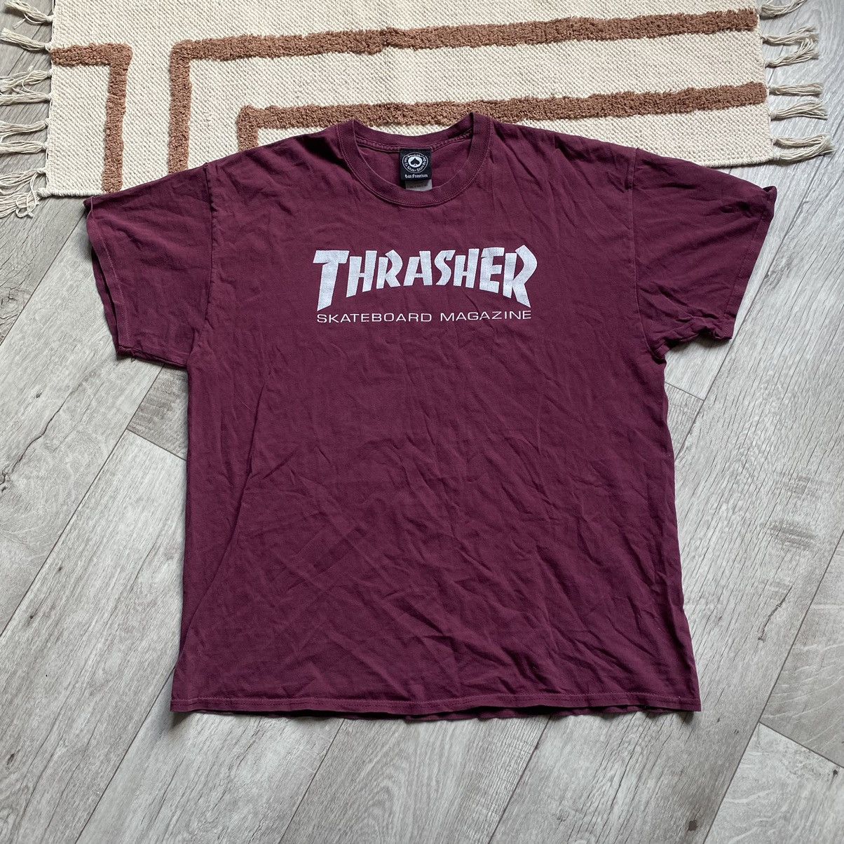 Thrasher THRASHER Y2K SKATEBOARD MAGAZINE CHERRY T SHIRT FADED Size US XL / EU 56 / 4 - 1 Thumbnail