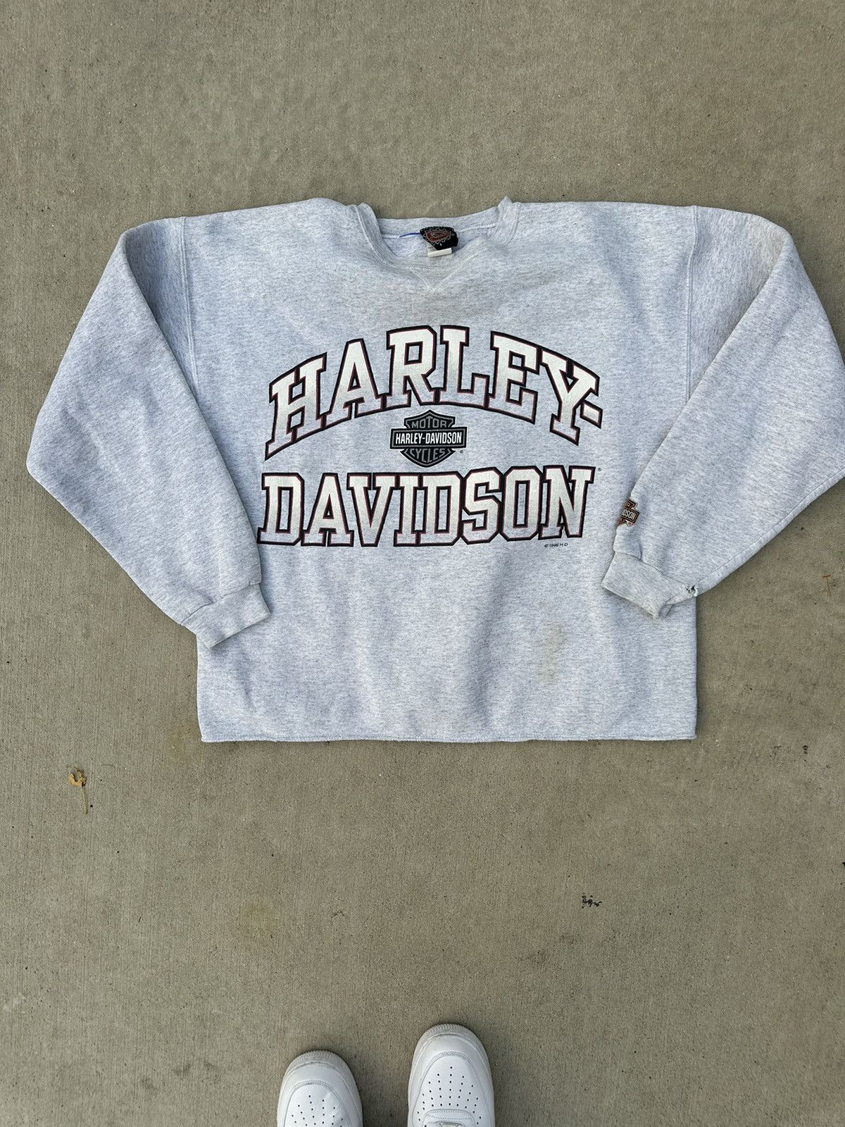 Harley Davidson × Vintage Vintage Harley Davidson Men's Sweater Logo Crewneck Large Size US L / EU 52-54 / 3 - 1 Thumbnail
