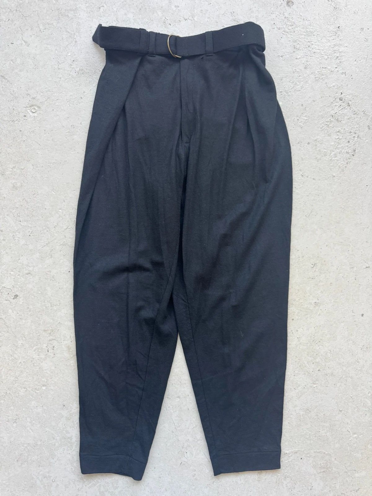 Issey Miyake Issey Miyake Men Wool Belted Trouser Size US 30 / EU 46 - 1 Thumbnail