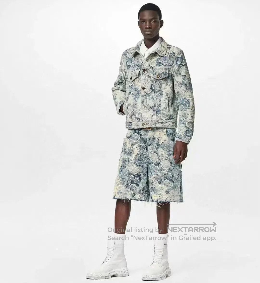 Louis Vuitton Louis Vuitton FW22 Floral Distressed Denim Shorts. Size US 32 / EU 48 - 8 Thumbnail