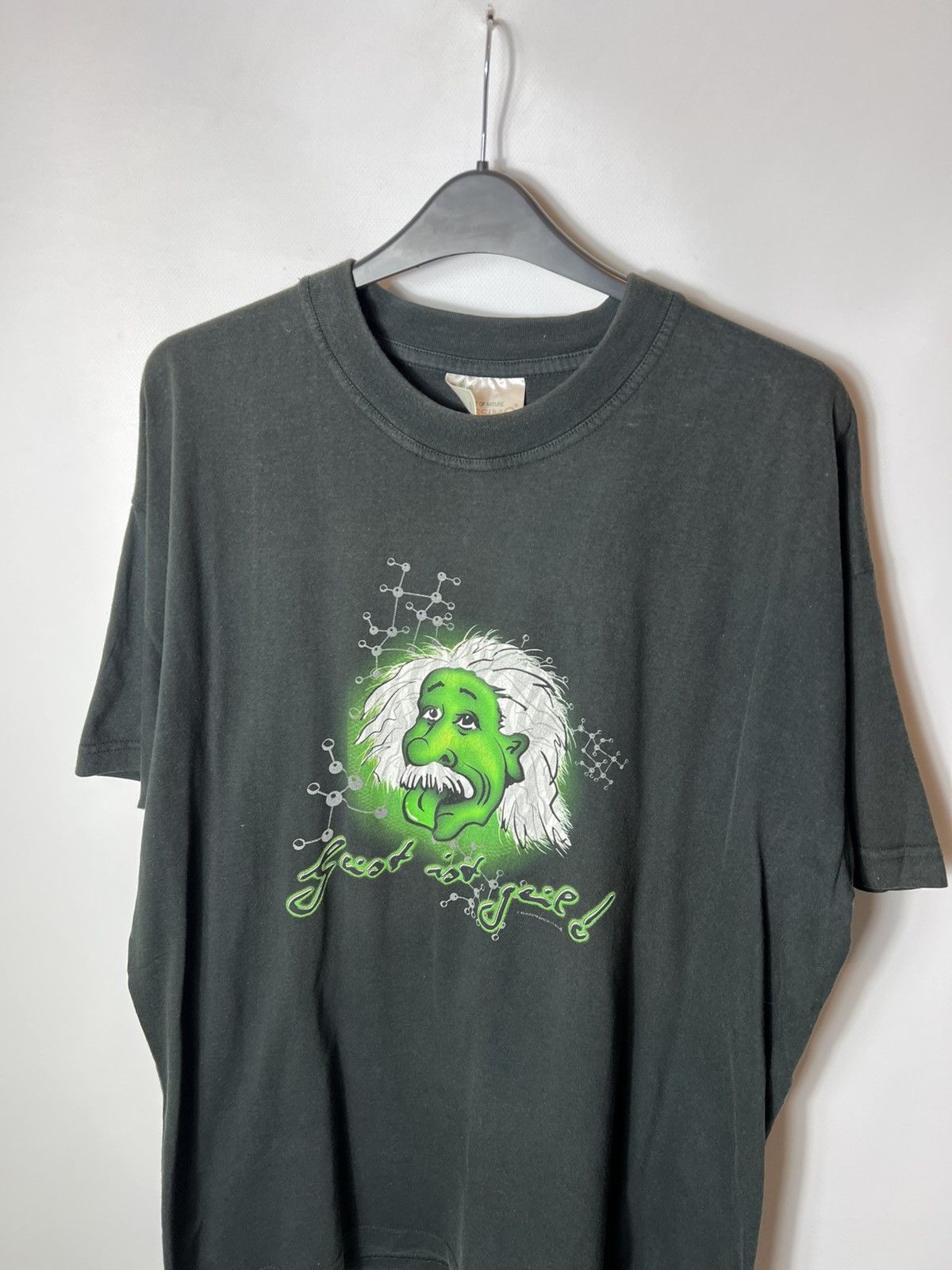 Vintage Vintage 90s y2k adult Albert Einstein Face Funny T-shirt Size US XXL / EU 58 / 5 - 4 Thumbnail