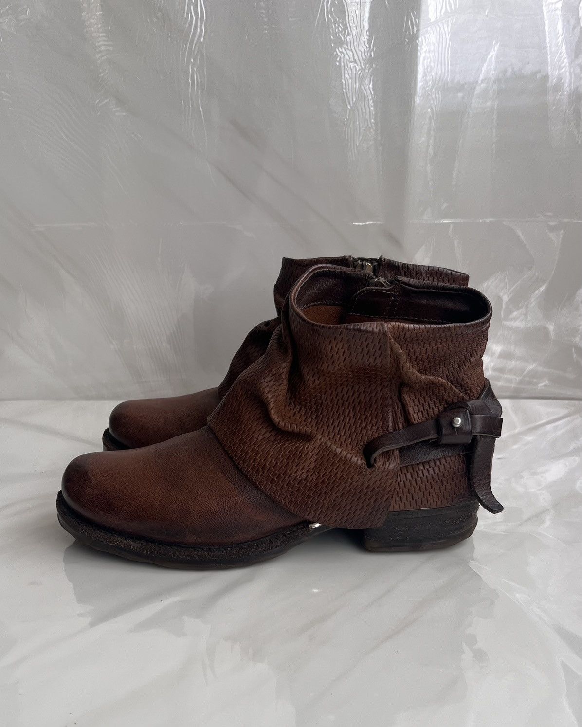 A.S.98 As 98 Airstep Zipper Boho Biker brown distressed boot Size US 8 / IT 38 - 5 Thumbnail