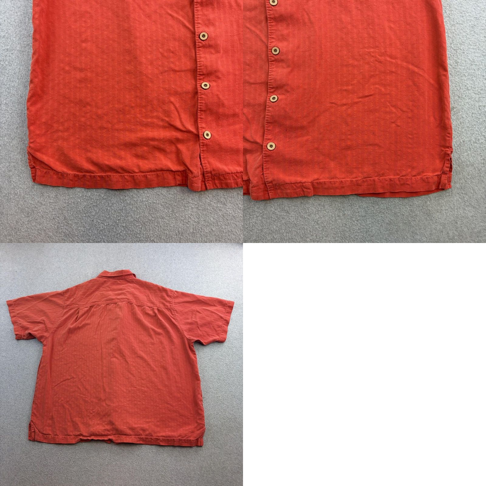 Tommy Bahama Tommy Bahama Shirt Mens XL Orange Silk Solid Short Sleeve Button Front Casual Size US XL / EU 56 / 4 - 8 Thumbnail