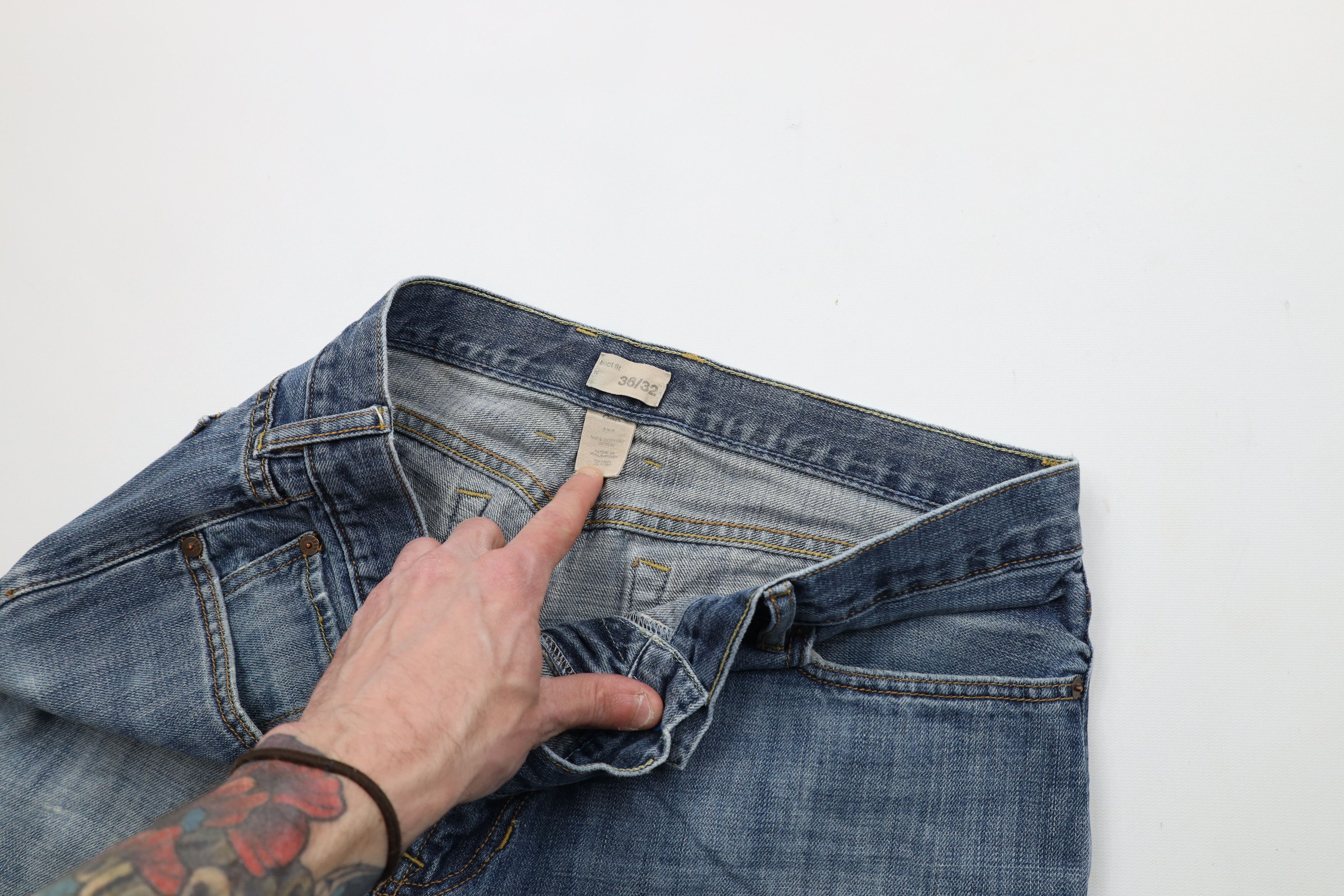 Gap × Vintage Vintage Y2K Gap Wide Leg Boot Fit Denim Jeans Blue Cotton Size US 36 / EU 52 - 9 Thumbnail