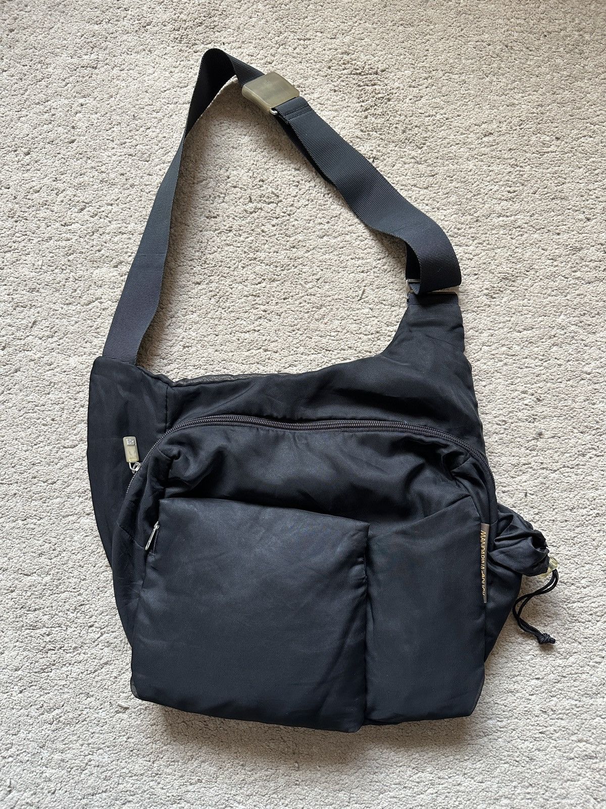1990s Mandarina Duck Airbag Invented Nylon Sling Bag