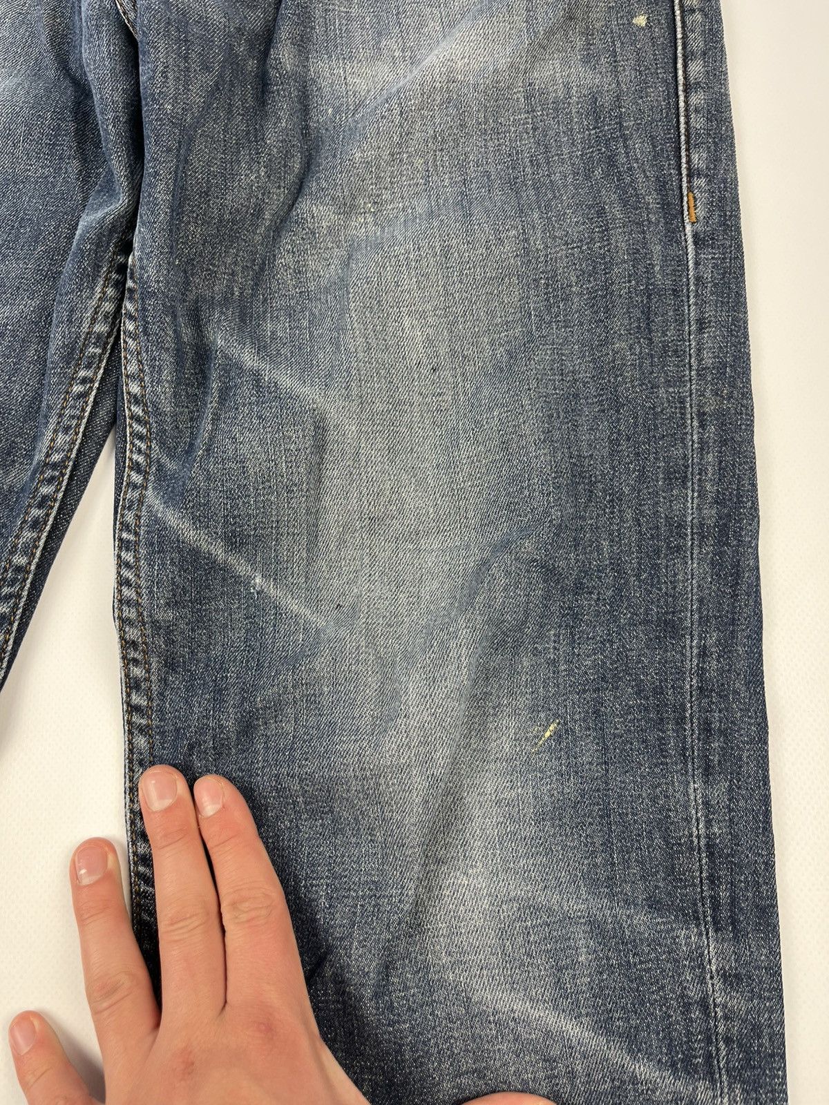 DC × Japanese Brand 00s Vintage DC Big Logo Denim Faded Distressed Jeans Y2K Size US 32 / EU 48 - 17 Thumbnail