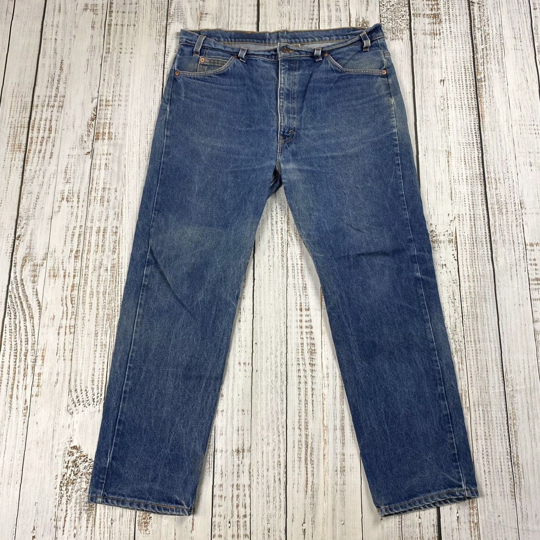 Levi's VINTAGE Levi's 505 Straight Leg Blue Jeans 40x30 USA Mens Size US 40 / EU 56 - 6 Thumbnail