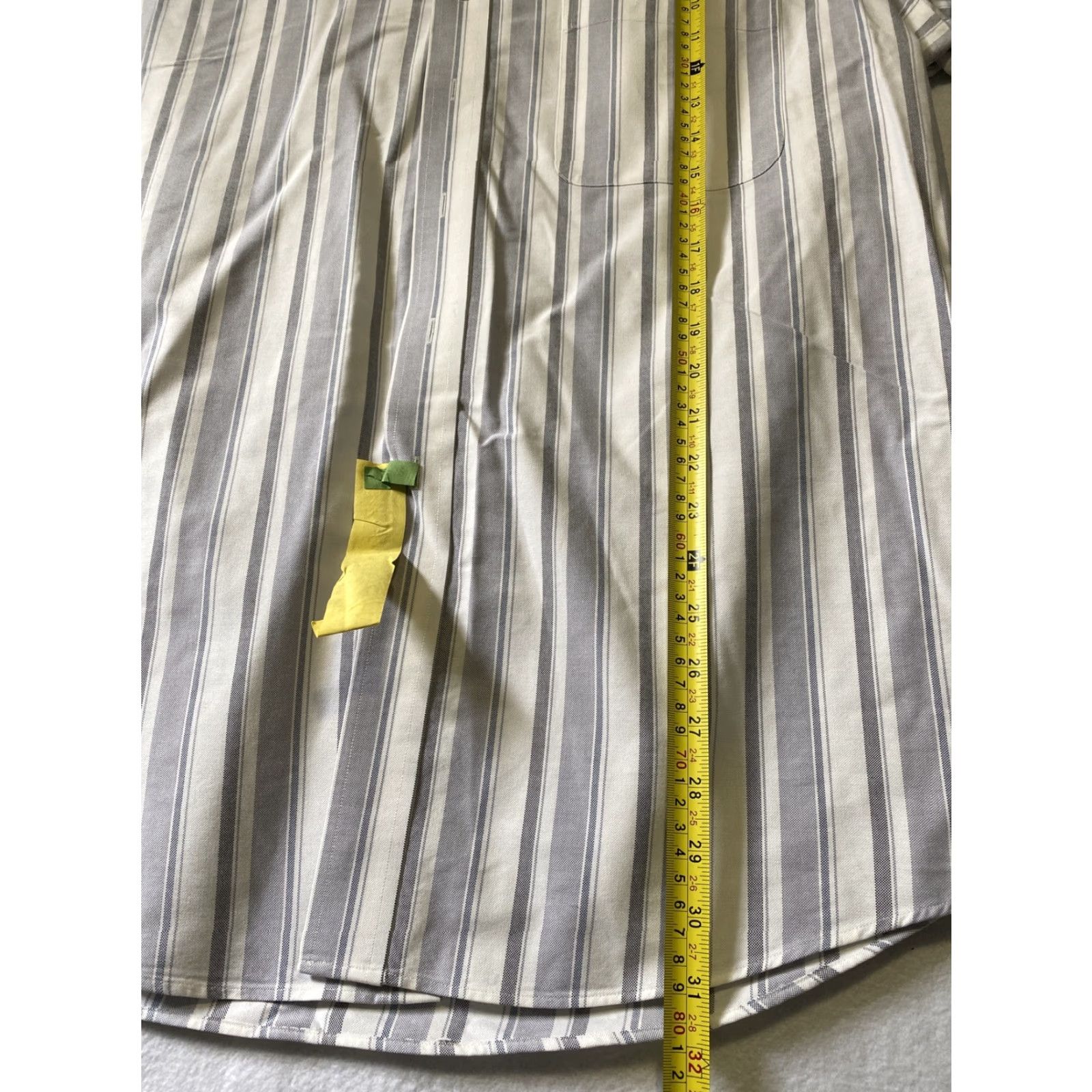 Vintage Paul Frederick Button Dress Shirt Men’s XL Gray Long Sleeve Striped Button-Down Collared Size 46R - 6 Thumbnail