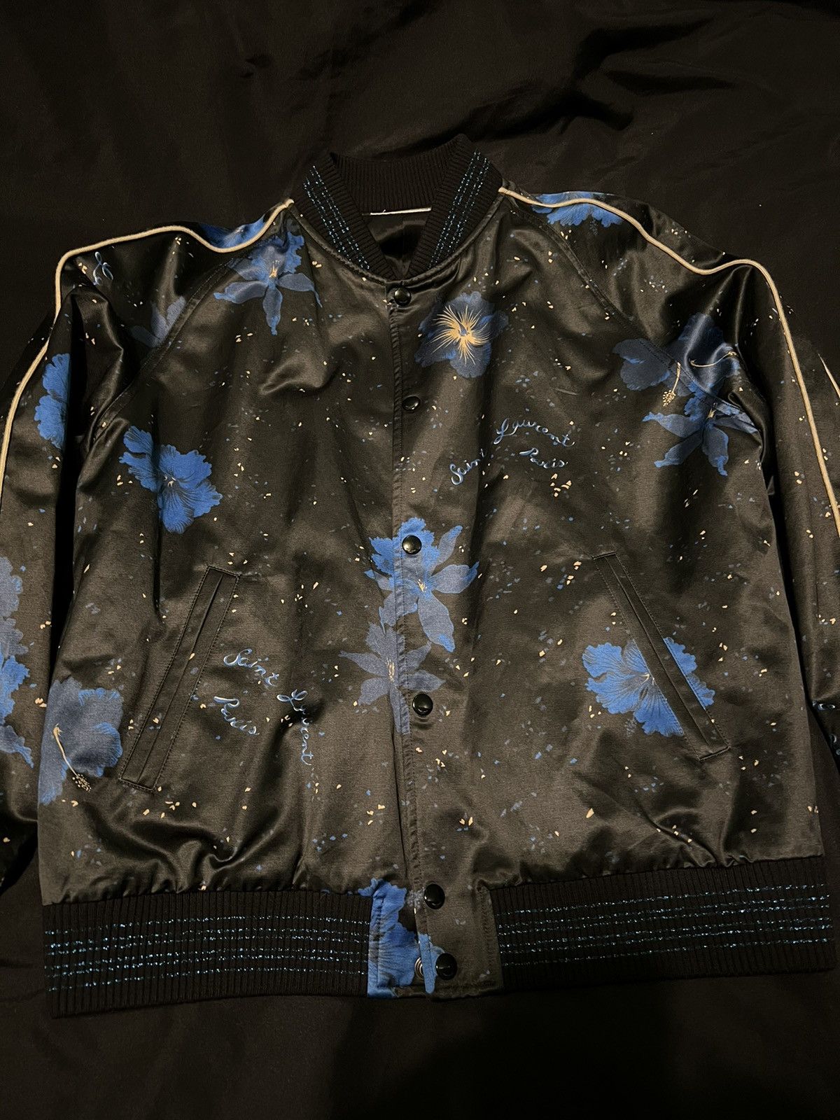 Saint Laurent Paris Saint Laurent Paris Teddy Jacket Hibiscus Floral print Size US M / EU 48-50 / 2 - 2 Thumbnail