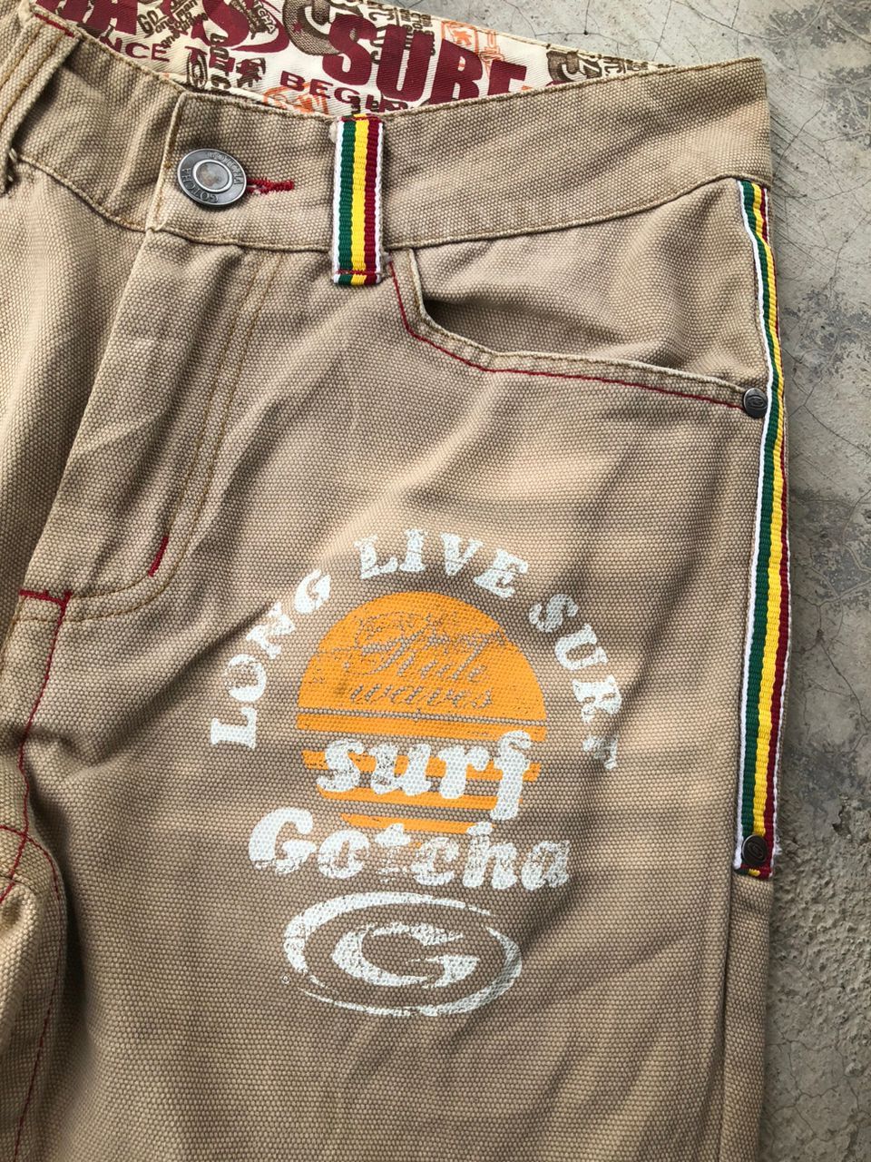 Gotcha × Vintage Vintage Gotcha Duck Canvas Surf Style Rasta Jeans Size US 30 / EU 46 - 8 Thumbnail