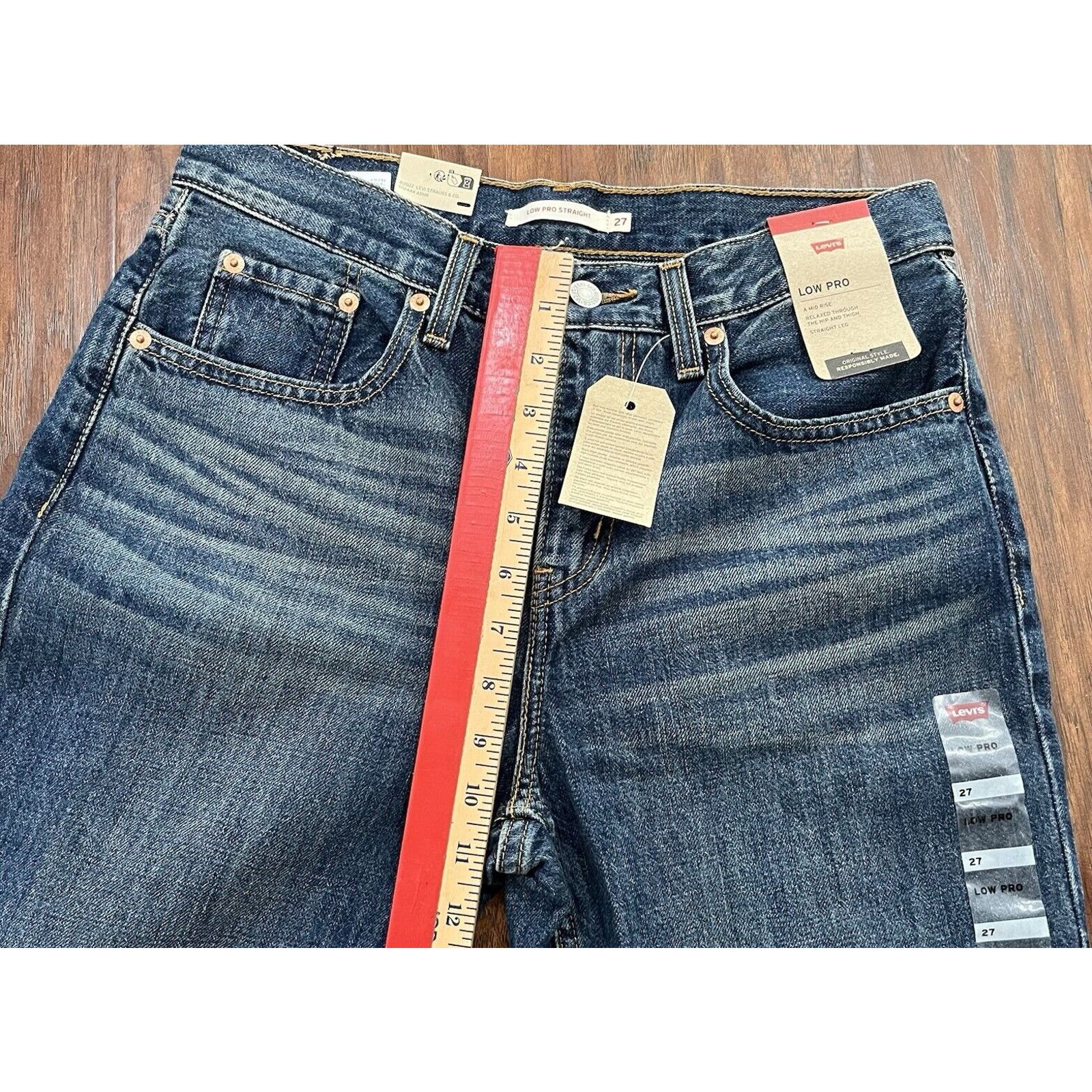 Levi's Levis Jeans Womens 27x30 Blue Low Pro Mid Rise NWT Size 27" / US 4 / IT 40 - 7 Thumbnail