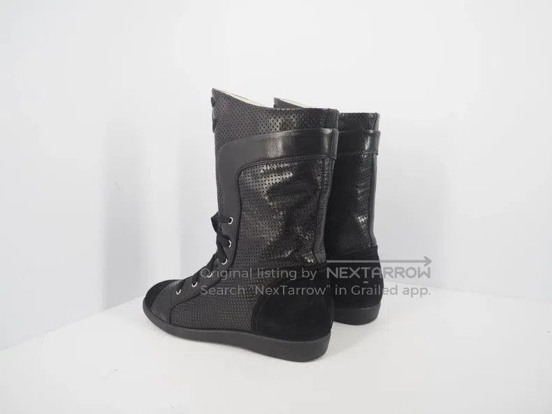 Chanel Chanel Black Suede and Leather High-Top Boots Size US 7 / IT 37 - 2 Thumbnail