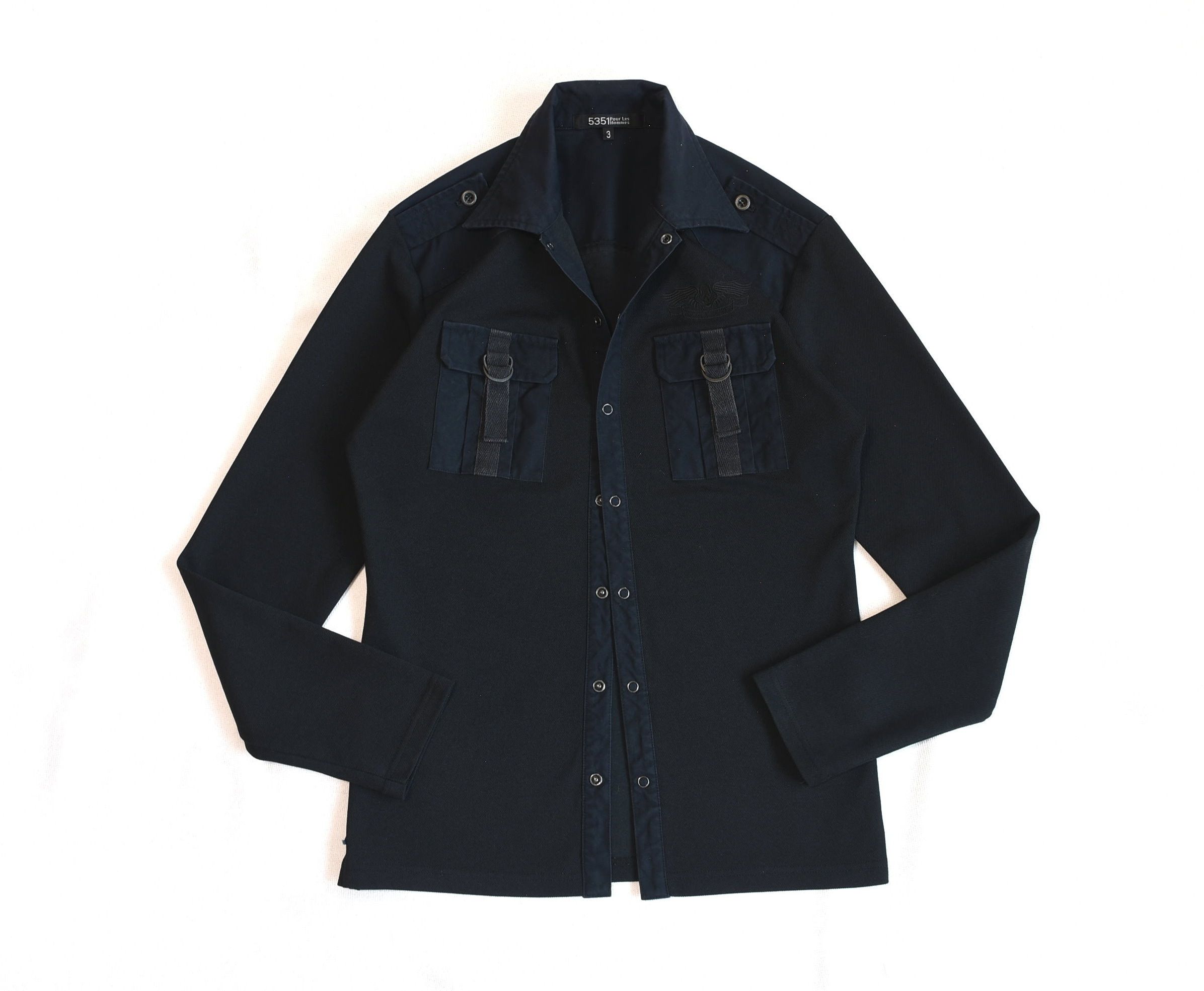 5351 POUR LES HOMMES 5351 Pour Les Hommes Jersey Panel Gimmick Shirt - Japan Made Size US S / EU 44-46 / 1 - 1 Thumbnail