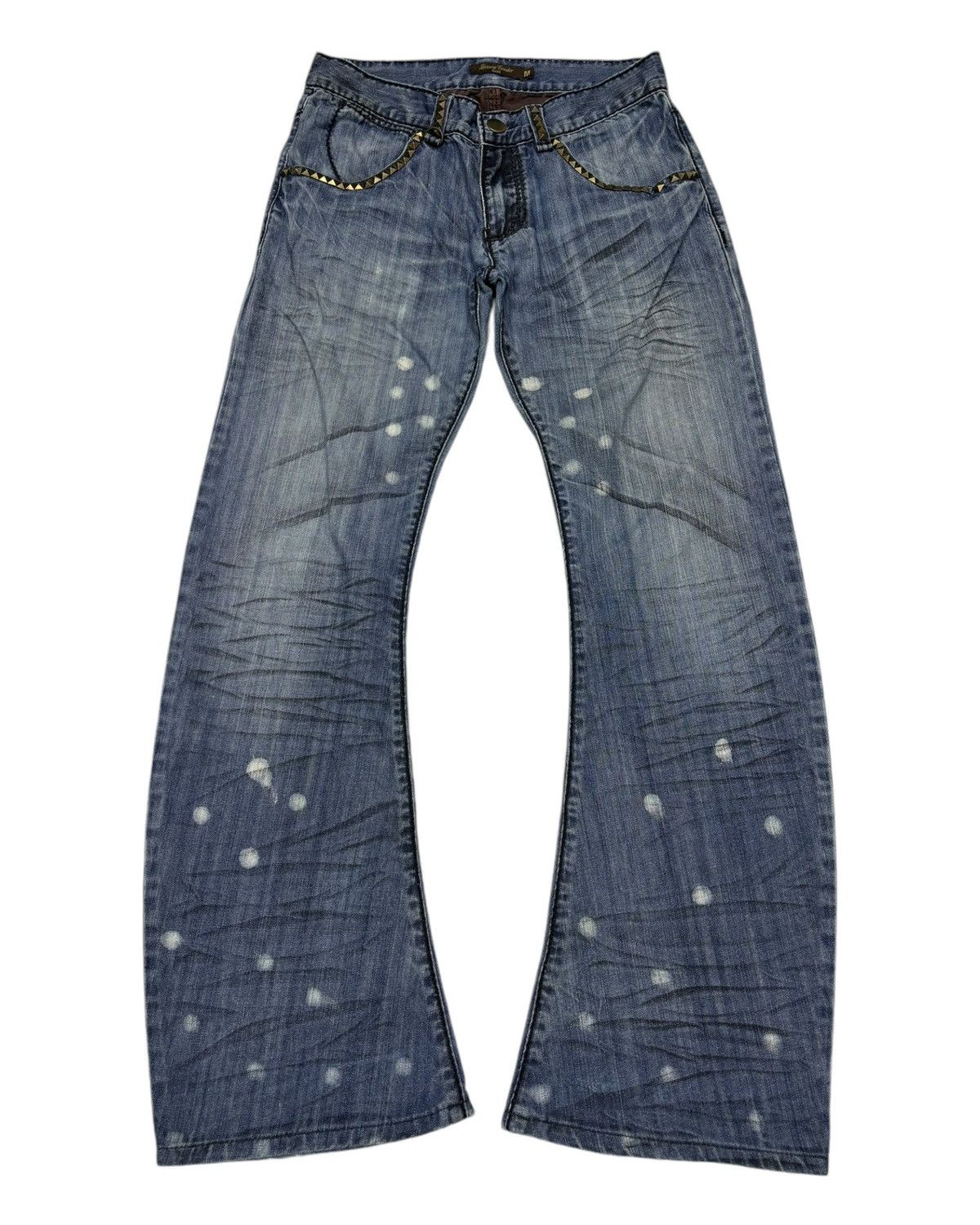 If Six Was Nine RARE🔥OBELISK STYLE LUXURY GENDER CURVED FLARE JEANS Size US 28 / EU 44 - 1 Thumbnail