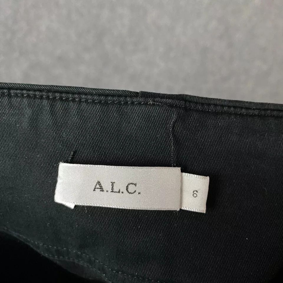 A.L.C. ALC Pants Women’s Size 6 Black Skinny Leg Lace Up Front Size 28" / US 6 / IT 42 - 8 Thumbnail