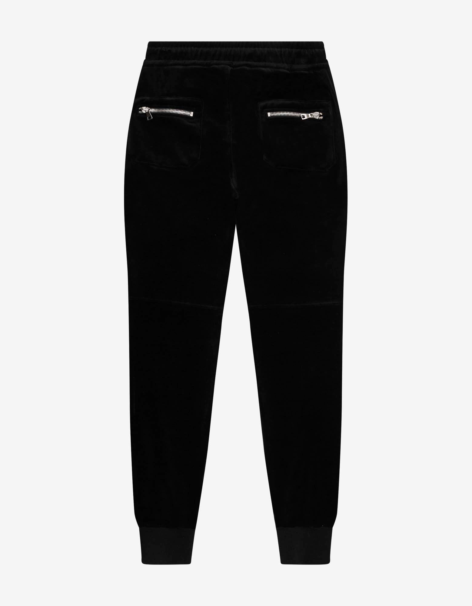 Balmain Balmain Black Velvet Biker Sweat Pants Size US 40 / EU 56 - 2 Thumbnail