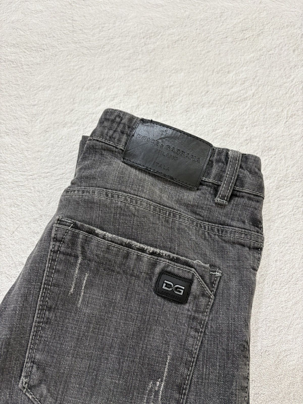Dolce & Gabbana 2000s Dolce gabbana skiny smoke wash denim pants punk style Size US 27 - 3 Thumbnail