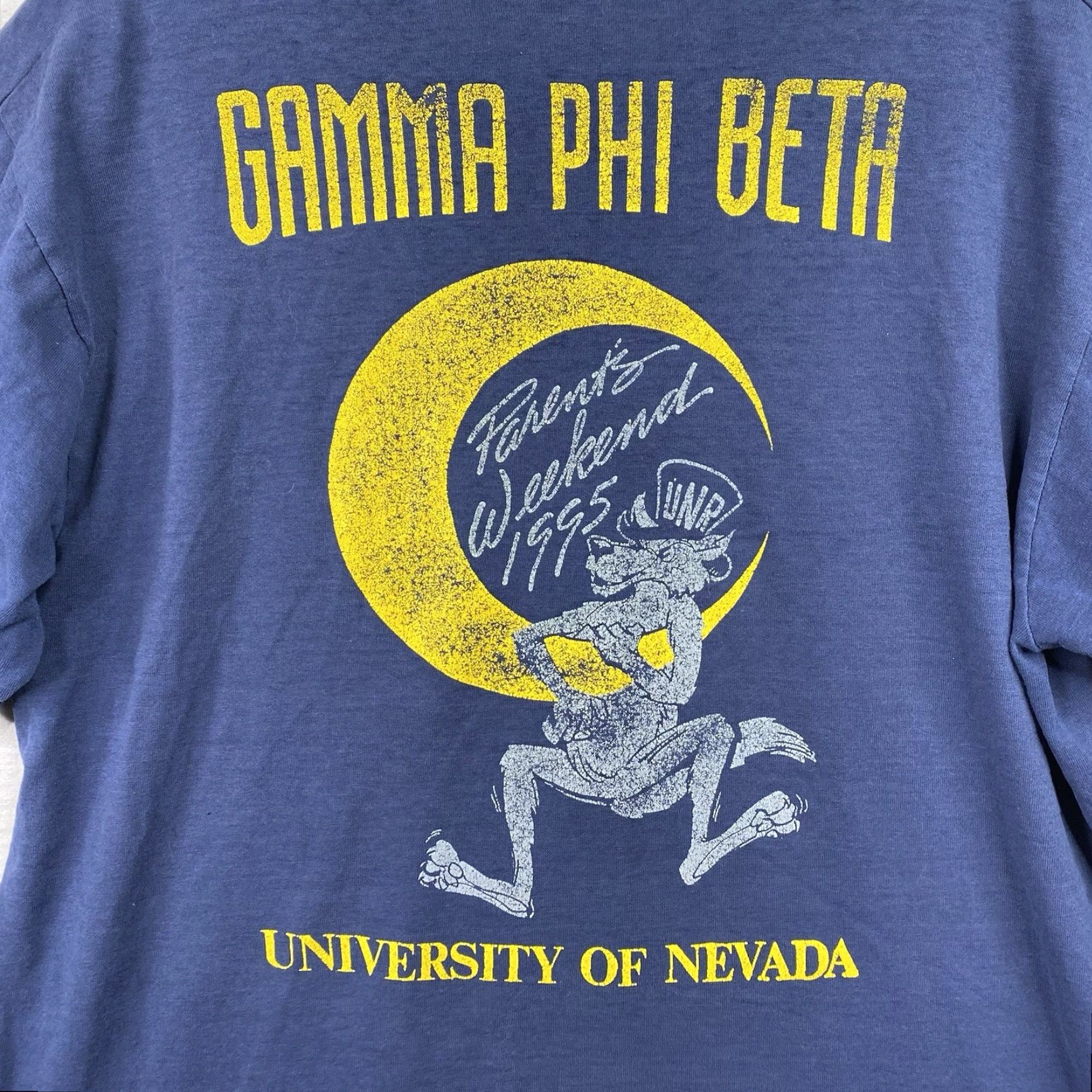 Fruit Of The Loom VINTAGE 90s University OF Nevada T-Shirt L Blue Fruit of the Loom Men Size US L / EU 52-54 / 3 - 6 Thumbnail