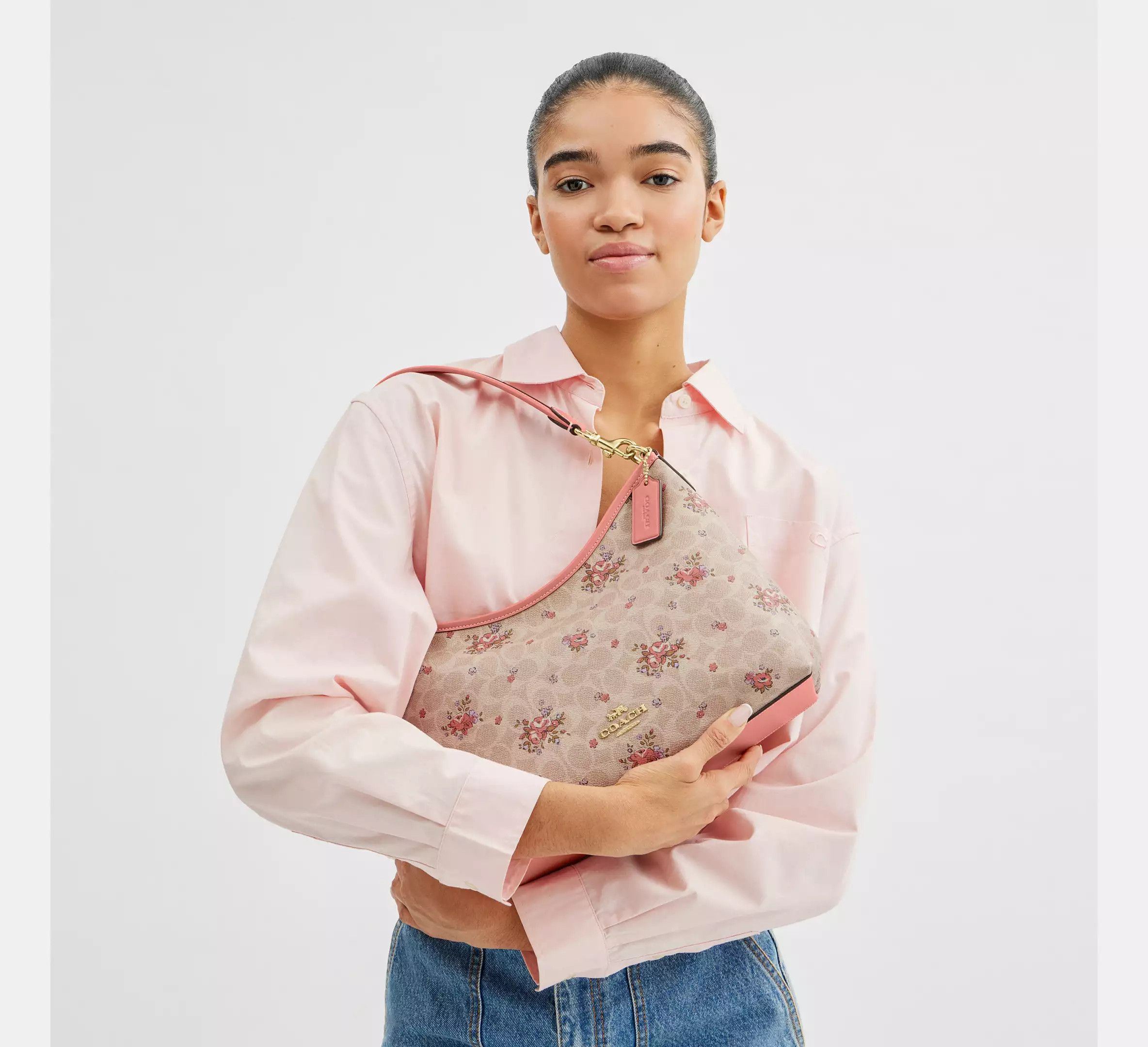 Coach Laurel Shoulder Bag In Signature Canvas Floral Print CAL36 Size ONE SIZE - 7 Thumbnail