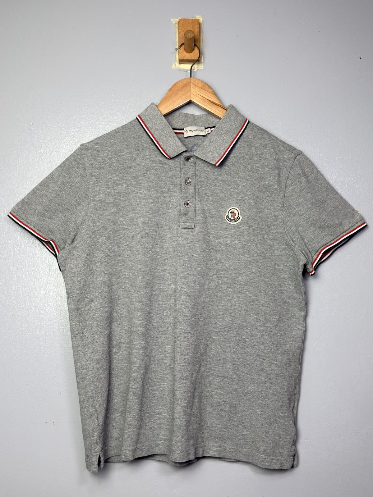 Moncler Moncler Grey Polo Shirt Size US L / EU 52-54 / 3 - 1 Thumbnail