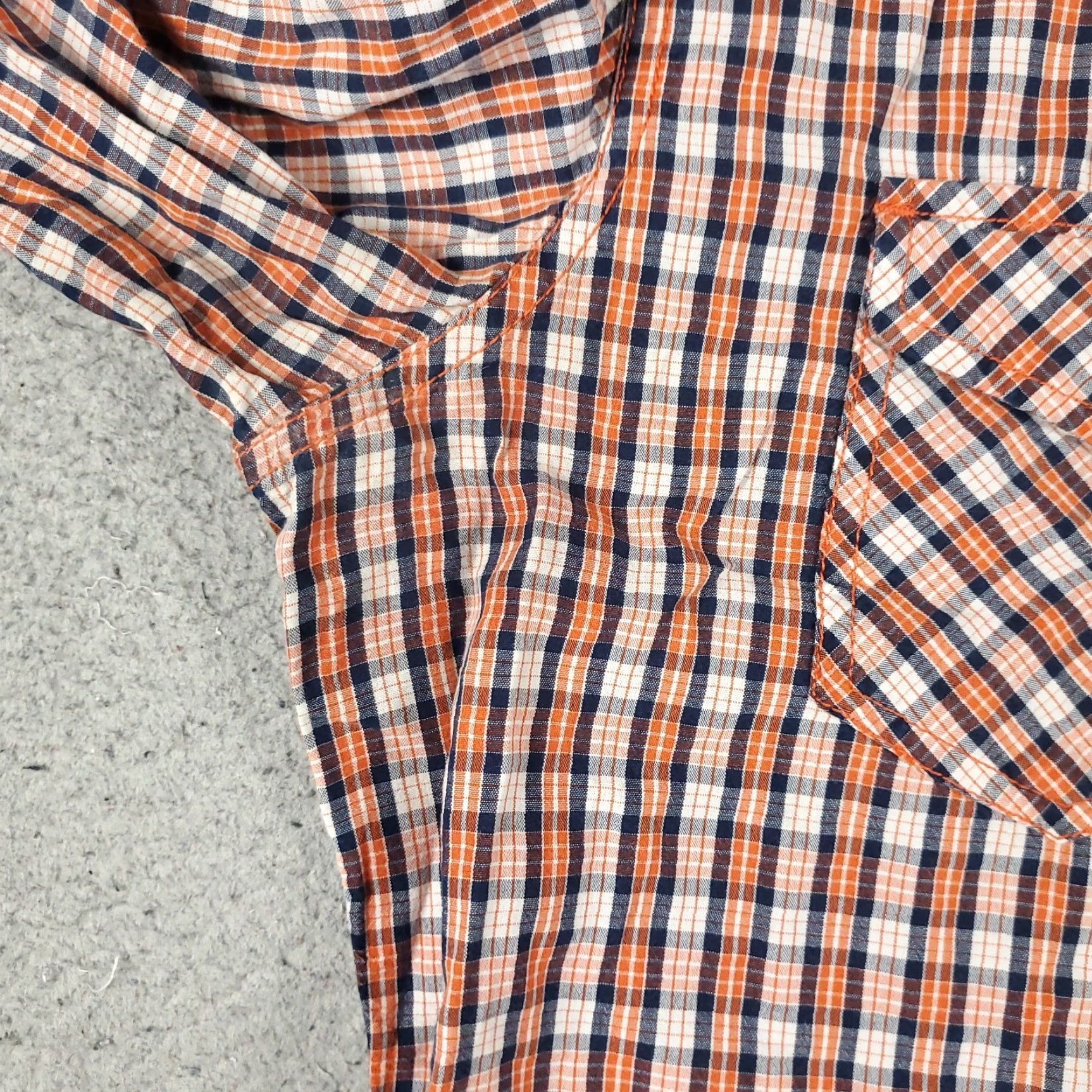 Diesel Diesel Shirt Mens XL Orange Plaid Button-Up Long Sleeve Casual, Workwear, Vintage? No Size US XL / EU 56 / 4 - 4 Thumbnail