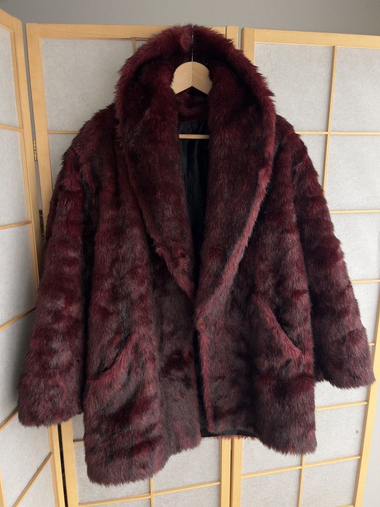 Hysteric Glamour Crazy 00s red faux fur jacket avant garde y2k japanese fuzzy Size L / US 10 / IT 46 - 4 Thumbnail