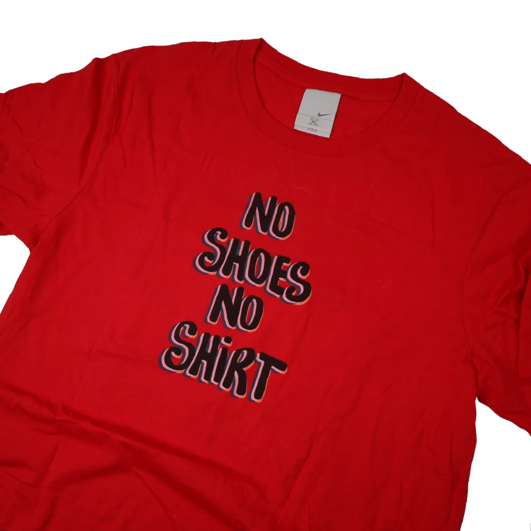 Nike VINTAGE Nike No Shoes, No Shirt, No Problem Surf Graphic Mens XL T Shirt Red Size US XL / EU 56 / 4 - 2 Thumbnail