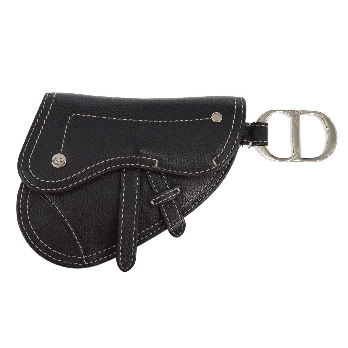 Dior Christian Dior Saddle Wristlet Clutch Leather Size ONE SIZE - 1 Thumbnail