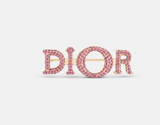Dior o1w1db11224 Size: OS / Miss Brooch in Gold & Pink Size ONE SIZE - 2 Thumbnail