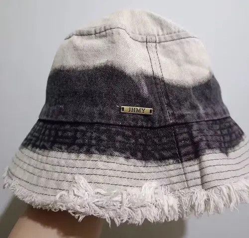 Japanese Brand Fashion hip hop distressed bucket hat Size ONE SIZE - 2 Thumbnail